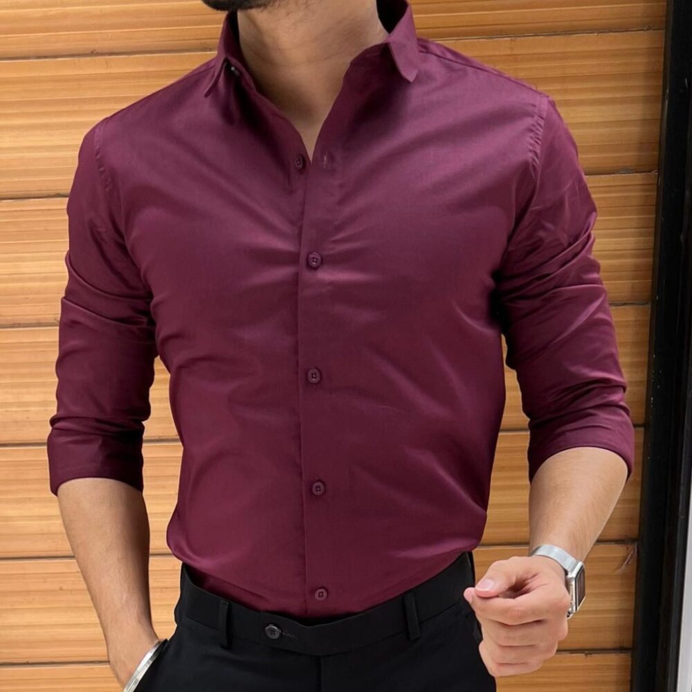 Maroon Dress Shirt