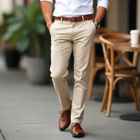 Off White Cotton Chino