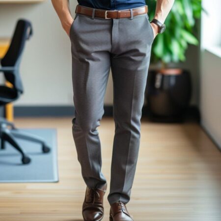 Grey Cotton Chino